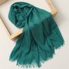 Foreign Trade Silk Scarf Cotton And Linen Headscarf Women'S Spring And Summer Solid Color Japanese And Korean Scarf Sun Protection Warm Shawl Hair