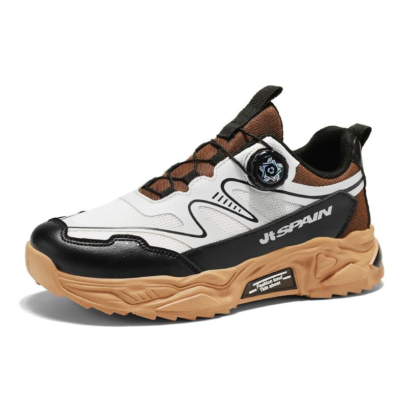 Heren Koreaanse casual sportschoenen vier seizoenen zachte zool roterende veterschoenen ademende wandelschoen student sneakers