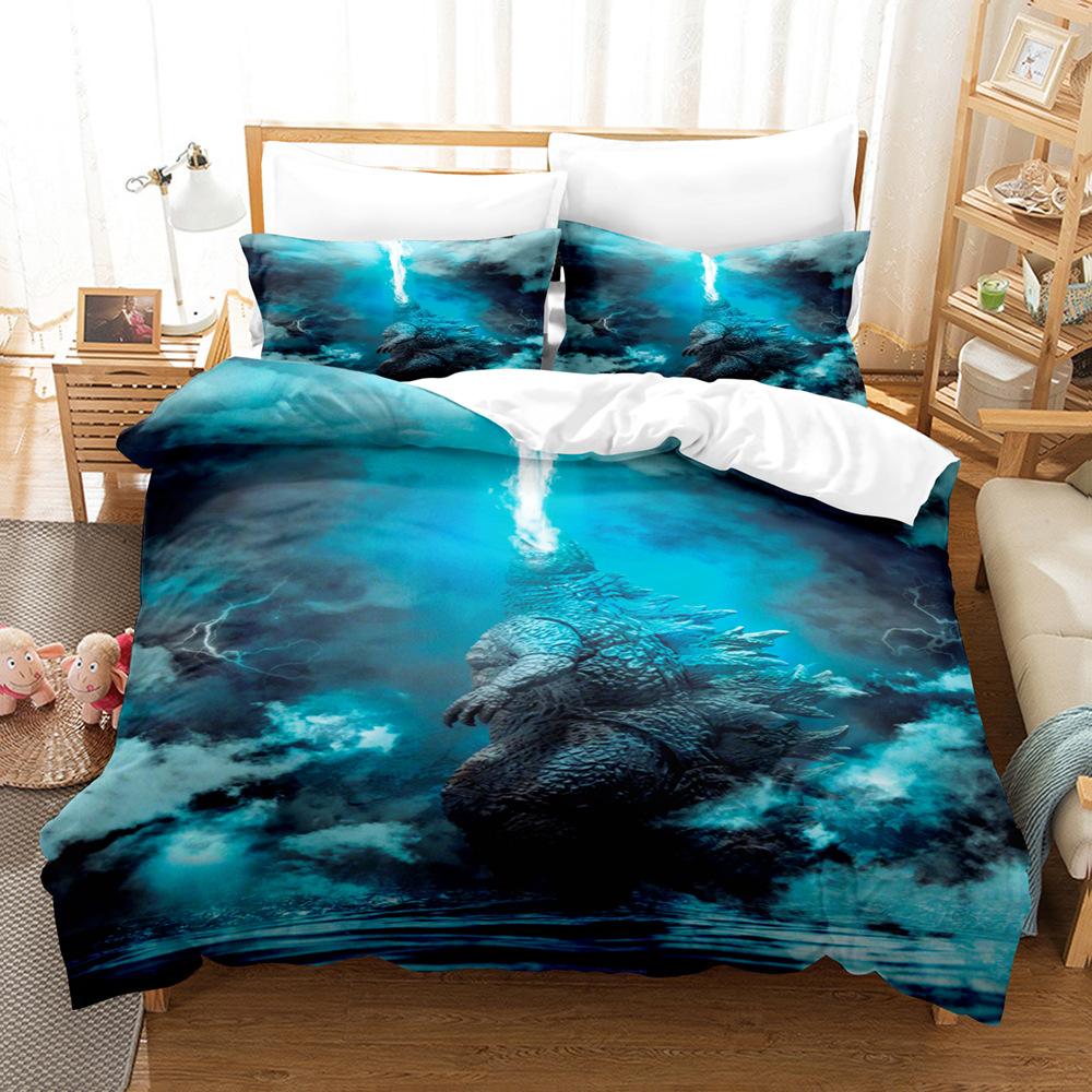 Bedding Kit, Godzilla Series Digital Printing Size Three-Piece Set