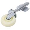 Roulette de portail en métal et nylon de 4 pouces, roulette à ressort, robuste, pivotante à ressort, sans crevaison, capacité de charge de 440 lb