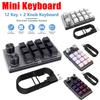 12 Tasten 2 Drehregler Photoshop Gaming Tastatur Bluetooth-kompatibel/Kabelgebunden Mechanisches Makro-Pad Hotswap für Gamer/Designer/Video-Editoren
