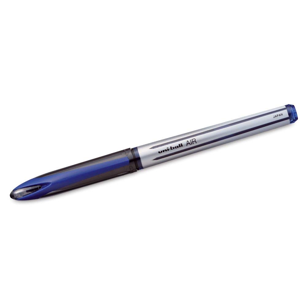 uni-ball Air UBA 188 L Roller Ball Pens 0.7mm Blue And Black Ink Smooth Writing For School Office Home Pack of 1 X 6 pcs