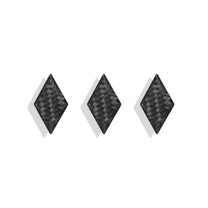 1Pcs Carbon Fiber Car Steering Wheel Center Emblem Sticker For Outlander RalliArt ASX Pajero Lancer Interior Decor