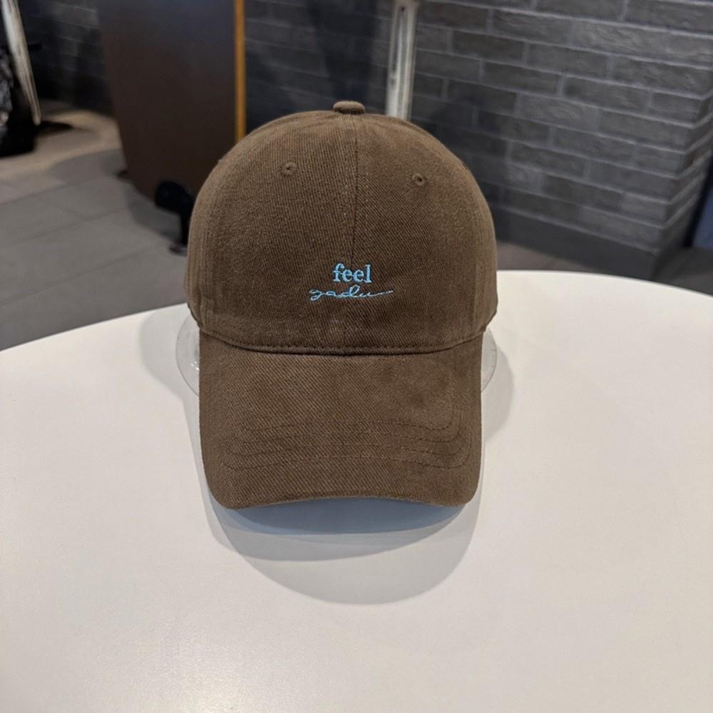 Fashion Adjustable Rugged Baseball Cap Embroidery Letter Wide Brim Sun Hat Solid Color Duck Tongue Cap For Women