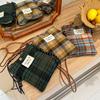 Original New Korean Winter Plaid Woolen Crossbody Bag for Women - Fashionable and Casual Student Commuter Accessory