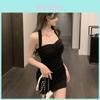 Summer Sexy Girl Halter Dress With Ruffle Detail For Girls Party Wear