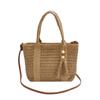 Woven Bag Women's New Close-fitting Large-capacity Straw Woven Tote Bag High-value Portable Shoulder Messenger Women's Bag