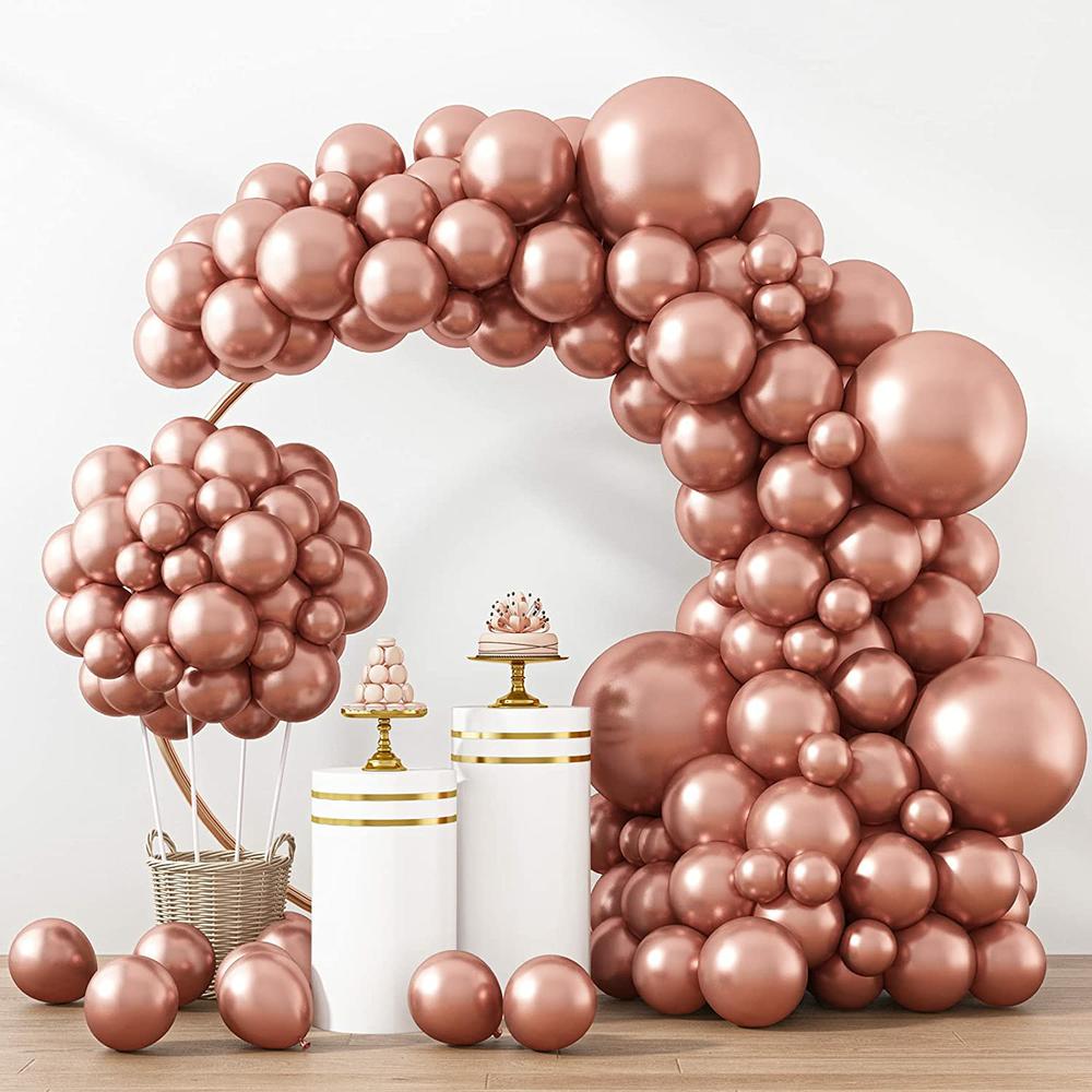 Metallic Gold Latex Balloons Multi Sizes Balloon Arch Kit for Birthday Party Graduation Baby Shower