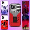 Twin Peaks Fire Walk With Me Phone Case For iPhone 16,15,14,13,12,11 Plus,Pro Max,XS,X,XR,SE,Mini,8,7,Soft Silicone Black Cover