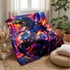 Mechanical Dinosaur Rides Monster Truck In Space Theme Blanket Lightweight Warm Flannel Blanket Decorative Throw Blanket for Home Decoration
