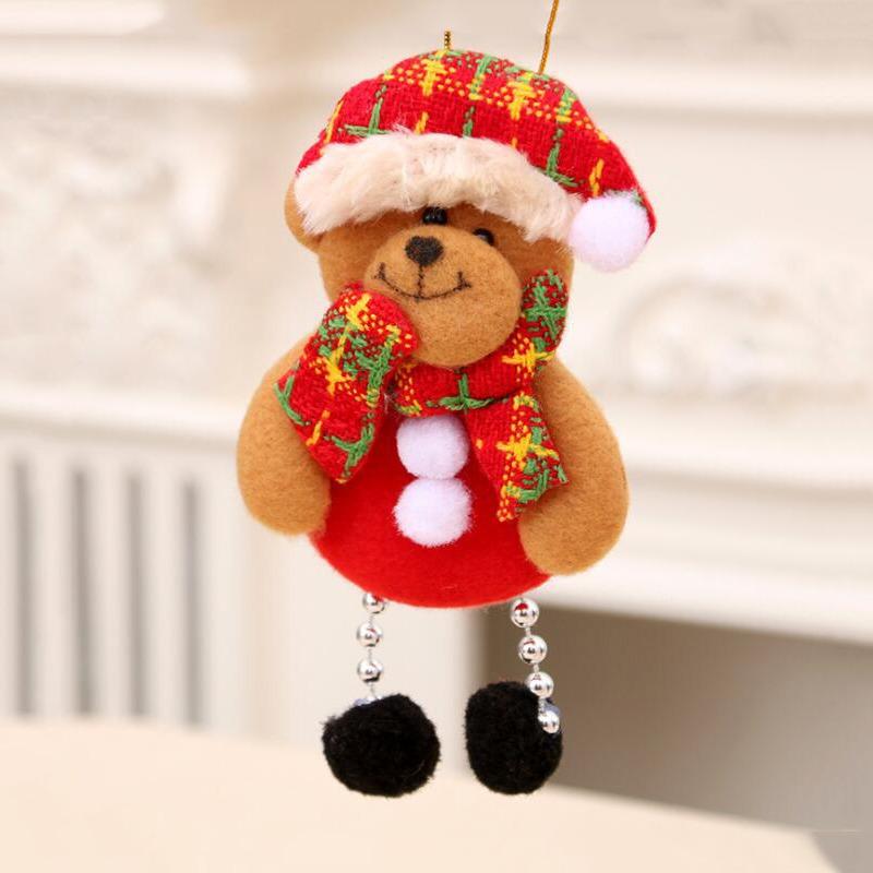 Vianočné plyšové bábiky Ozdoby Biely Santa Claus Snehuliak Vianočný stromček Závesné ozdoby Dekorácia na dom Vianočná párty Detské darčeky