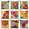 Heimdeko Bunte Blumen- und Schmetterlingsdruck Kissenbezüge Muster Kissenbezug Geeignet für Sofa Schlafzimmer Auto Kissenbezug