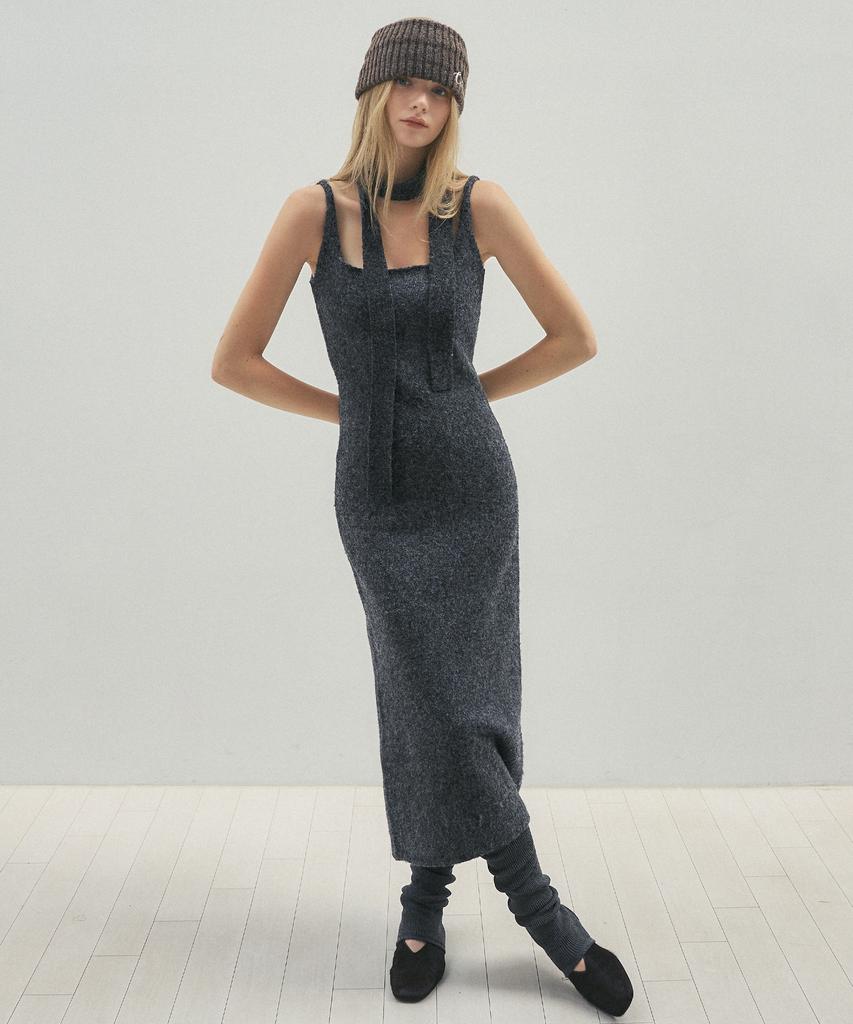 Cita Comfort Wool Long Knit Dress_Ctop712(Charcoal)