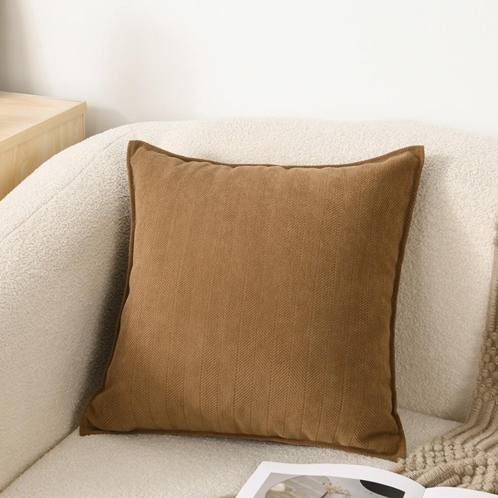 New Elegant Style Chenille Cushion Covers 18inch Square Polyester Throw Pillowcase Soft Solid Color Pillow Cases Bedroom Decor
