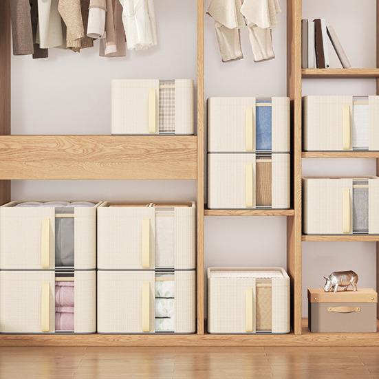 Kledingkast Kleding Opbergdoos Grote Capaciteit Ademend Gaas Robuust Opvouwbaar Frame Opbergmand Broeken Organizer