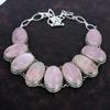 Rosenquarz Halskette Handgemachte Halskette Vintage Schmuck 925 Sterling Silber Halskette Verstellbare Kette Halskette Edelstein Halskette Geschenk für Mama