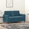 2 Seater Sofa Blue 120 cm Velvet