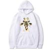 Giraffe Pattern Long Sleeve Hoodie