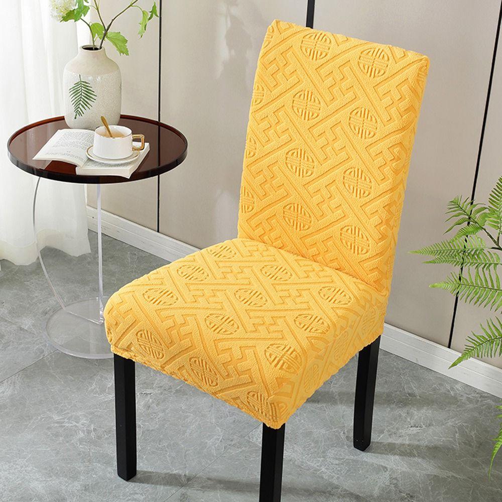 Elastic Stretch Dining Chair Cover Jacquard Chair Cushion Cover Waterproof Seat Covers Chair Protectors