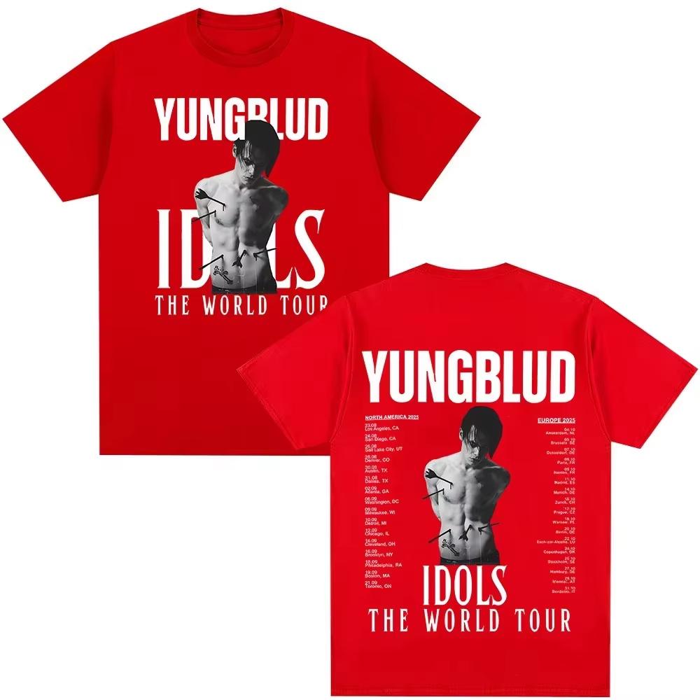 2026 SpringSummer Yungblud IDOLS World Tour Tshirt for Men and Women HipHop Casual Cotton Street Tshirt Yungblud IDOLS