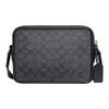 Charter 24 Monogram Zip Closure Coated Canvas And Calfskin Camera Bag Men Shoulder Bag Black Bronze Charcoal C5341-JICHR