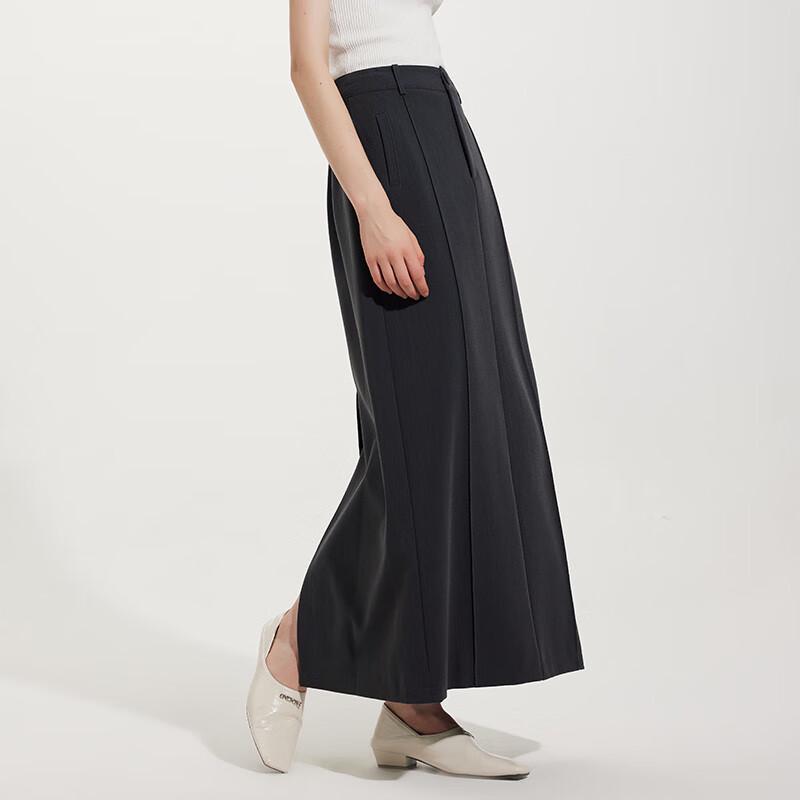 Autumn Winter Slim Fit Slit Midi Skirt