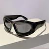 Y2K Oversized Big Frame Punk Square Sunglasses Vintage Steampunk Mirror Shades for Women Men Luxury Designer Brand