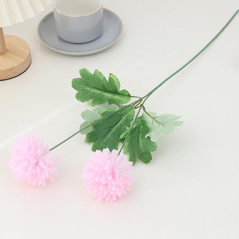 Kunstblume Langer Stiel Pingpong-Chrysantheme Hochzeitsdeko Zuhause Foto-Requisite