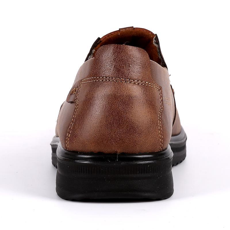 Men's Casual Leather Shoes Breathable Comfortable Men's Loafers Business Oxford Leather Flats Shoes