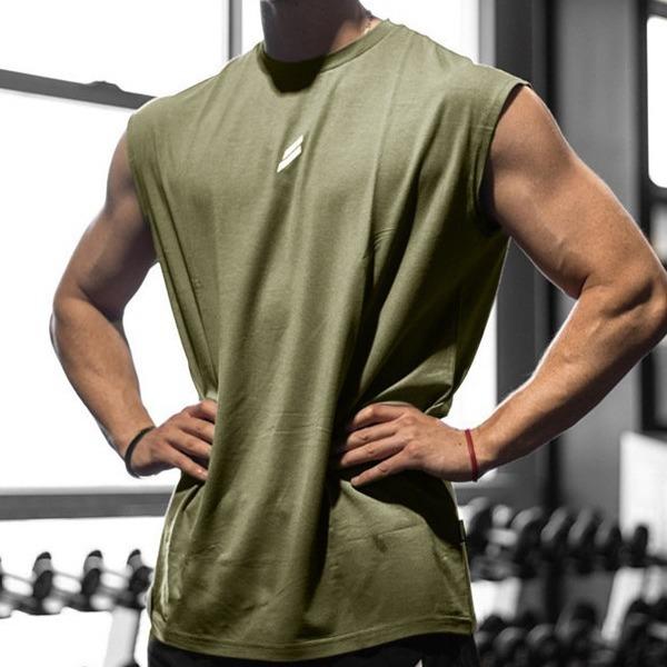 Heren Zomer Ronde Hals Mouwloos T-shirt Patroon Slim Fit Los T-shirt Eenvoudig Casual Mode Ademend T-shirt Gym Sport Mouwloos T-shirt