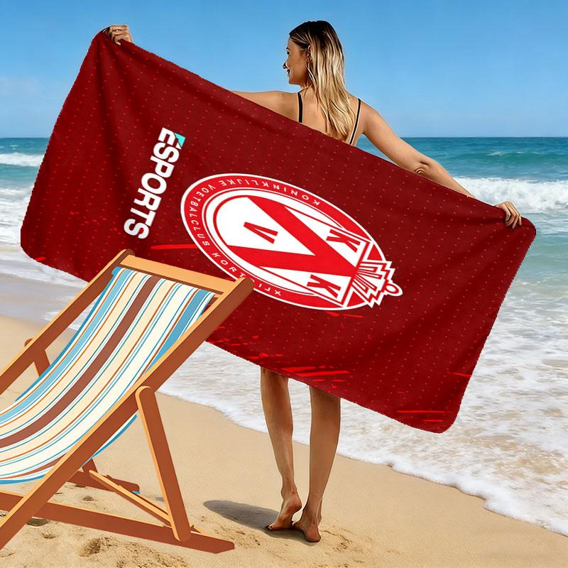 KV Kortrijk Print Strandtuch, Großes Weiches Schnelltrocknendes Handtuch für Strand Camping Schwimmen