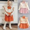 Kleinkind Kinder Baby Mädchen Rüschen Strickjacke Pullover Mäntel Plissee Rock Set