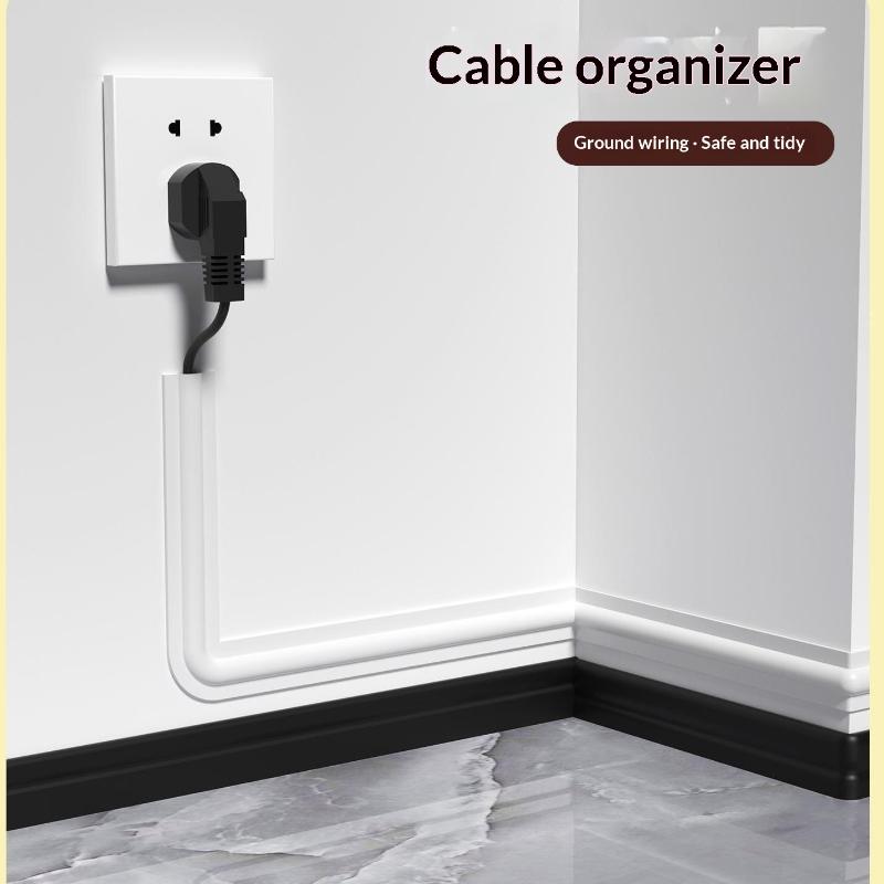 Weicher selbstklebender PVC-Kabelkanal, flammhemmend, für Heim- und Büro-Boden- und Wandkabelmanagement