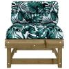 Mid Section Sofa with Cushions Pressure Treated Pine Wood