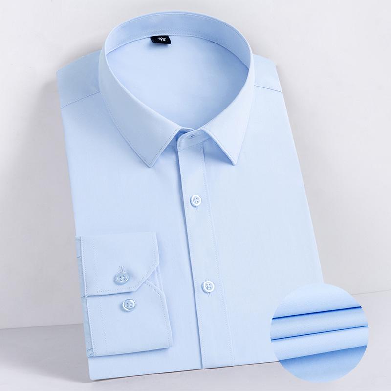 Dongyu Men's Slim Non-Iron Long Sleeve Business Shirt