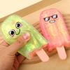 1/4Pcs Glitter Ice Cream Squeeze Toy Transparent Cartoon Ice Stick Stress Relief Sensory Toy Anxiety Relieving Slow Rising Sugar Ball Hand Toy