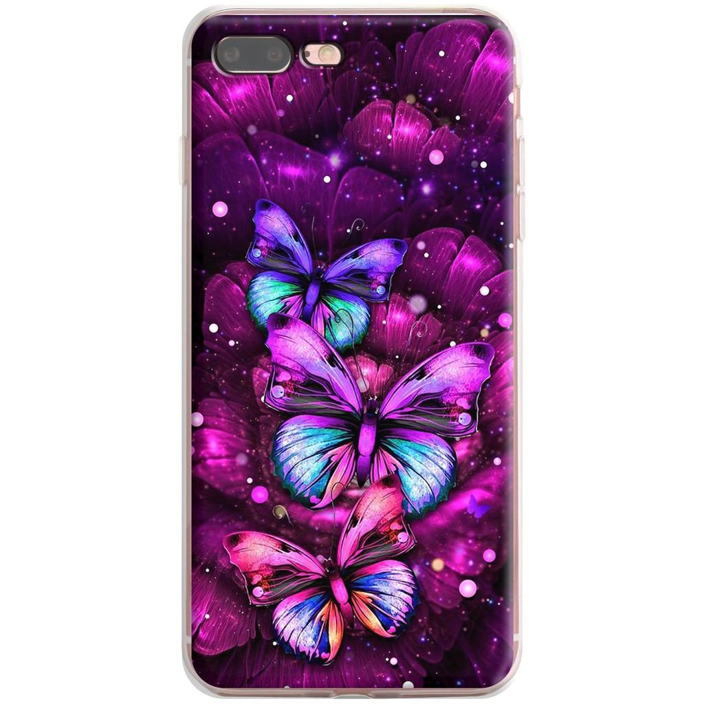 Fantasy Aesthetic Butterfly Silicone Case for Apple iPhone 18 12 Mini 11 Pro SE XS X XR Max 8 7 6S 6 Plus 5S