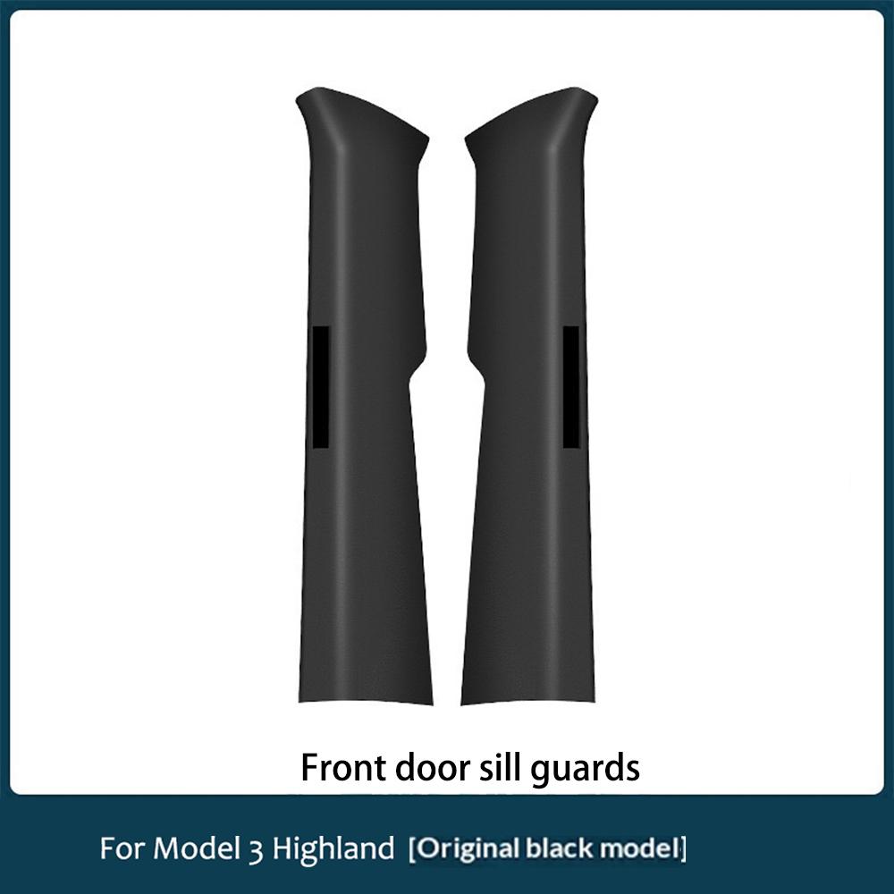 For Tesla Model 3 Highland ABS Car Front Rear Door Sill Protector Threshold Strip Waterproof Anti-kick Guard Panel Accessories Interior Mirrors 6
