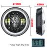 7palcový motocyklový světlomet kulatý RGB lebkový světlomet Angel Eye IP67 vodotěsný s vícenásobným světlem