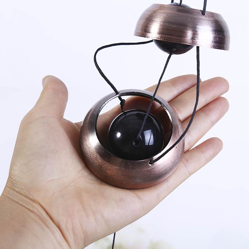 Japanese Spiral Pagoda Five-Story Wind Chimes: Retro Metal Ornament with Crisp Sound