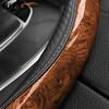 38cm 15inch Mahoniehoutnerf Auto Stuurwielhoes Goede Grip Ademend Antislip Voor Mercedes Benz