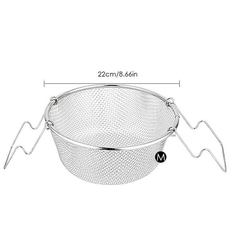 Round Mesh Chips Fried Basket Stainless Steel French Fries Serving Basket