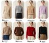 Reiner Kaschmir Damen Lockerer Pullover - Rundhalsausschnitt, Einfarbig, Warme Strickware für Herbst/Winter