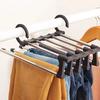 1PC Telescopic Folding Pants Rack Multi-layer Pants Rack Pants Hanger Household Magic Pants Clip Wardrobe Storage