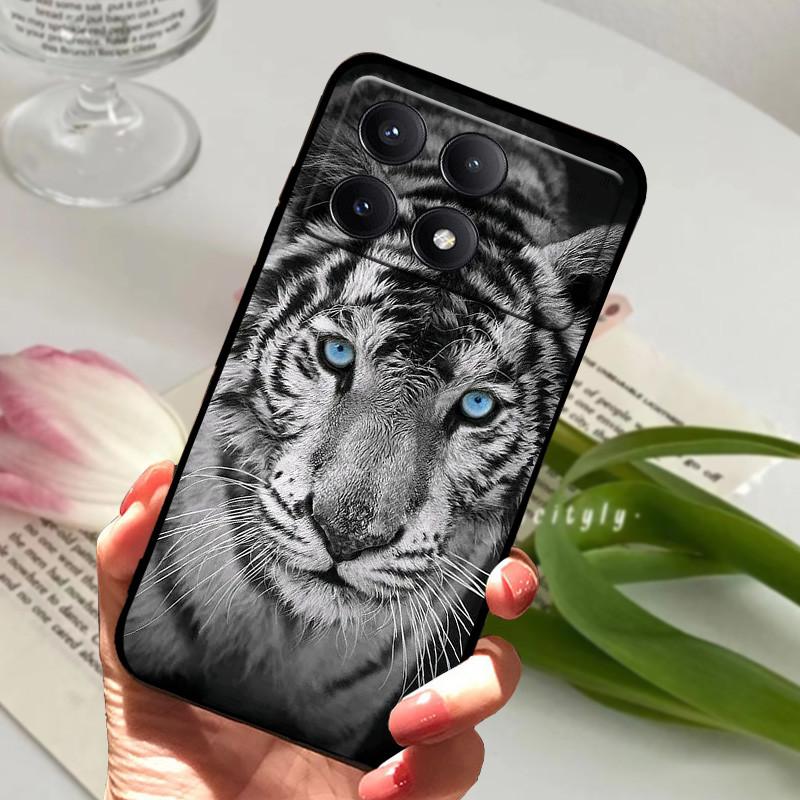 POCO X6 Pro 5G tokhoz POCOX6 Ütésálló Puha TPU Szilikon Telefonfedél Xiaomi POCO X6 Pro 5G-hez Capa Rajzfilm Matt Ütésvédő