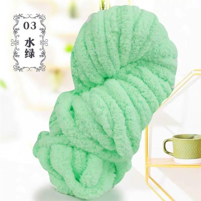Thick Chenille Yarn for Blankets, Super Soft and Fluffy Giant Chenille-Style Polyester Yarn for Home Decor Projects