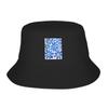 Blue Flowers Design Bucket Hat Unisex Women Unisex Versatile Outdoor Sunscreen Hats Fishing Hunting Cap Summer Beach