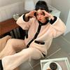 Damen-Pyjama aus Korallenfleece im koreanischen Stil: Dicker Samt-Flanell Hausanzug