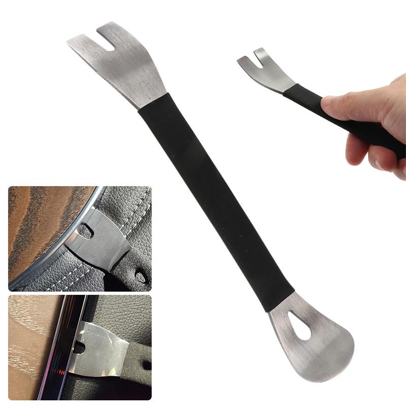 Car Trim Removal Tool Stainless Steel Durable Two-End Trim Removal Level Pry Tools Door Panel Audio Terminal Fastener Driver