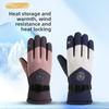 Herbst- und Winter-Ski- und Fahrradhandschuhe, Outdoor Warm, Winddicht und Kältebeständig, Wasserdicht, Fleece und Verdickt